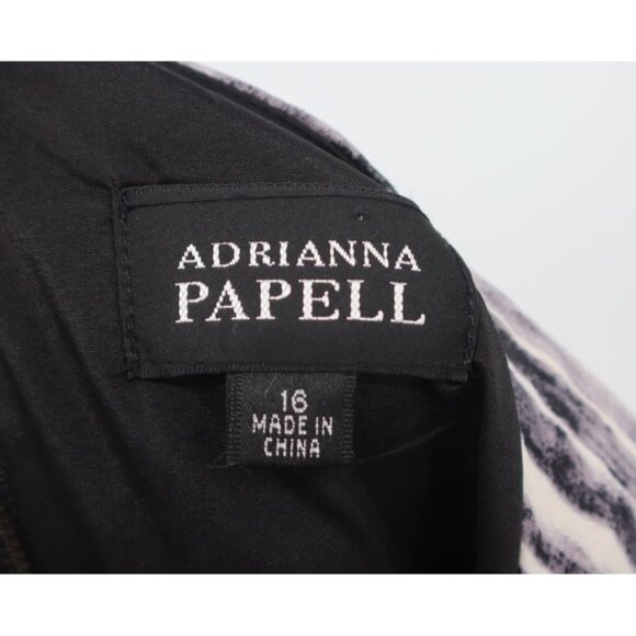 Adrianna Papell Sleeveless Geometric Textured Sheath Dress Size 16 Career Work - Picture 2 of 10